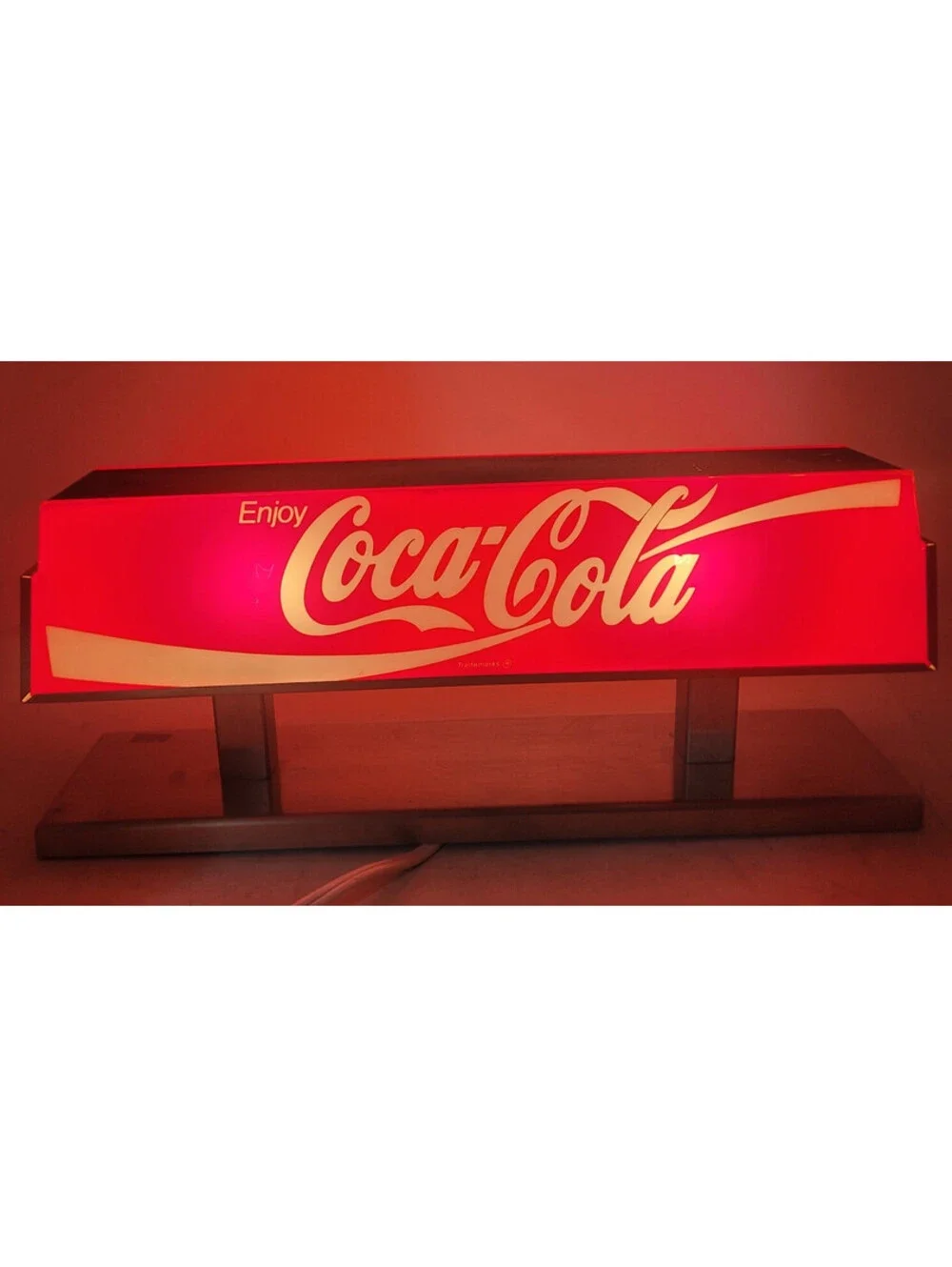 Vintage Coca-Cola SITCO Fountain Serve Soda Pop Machine Sign Topper 1988 Works